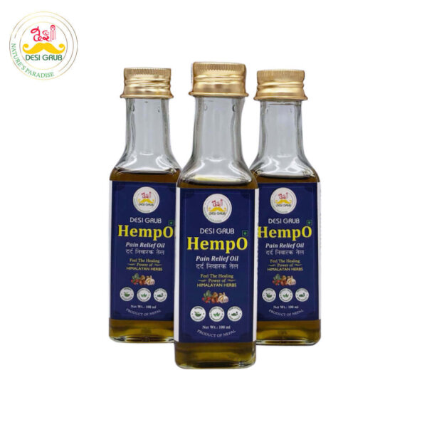 Desi Grub HempO Pain Relief Oil 100 ml | Himalayan Herbal Oil