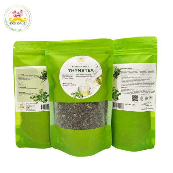 Desi Grub Premium Wild Thyme Tea | Himalayan Herbal Thyme Tea 60 Gms