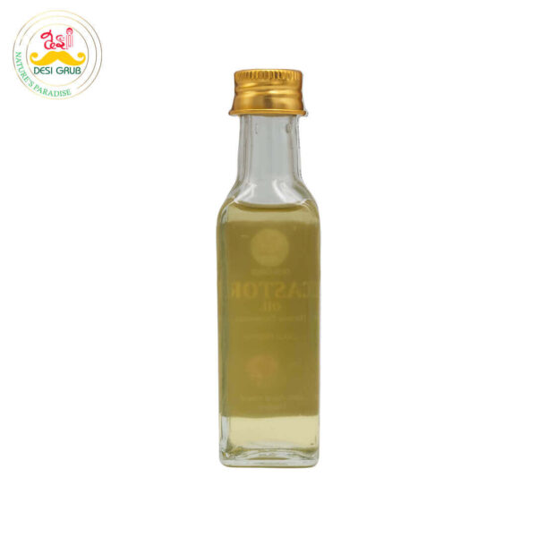 Desi Grub Castor Oil 60ml | Cold-Pressed, Natural Laxative, Skincare, and Hair Growth Solution
