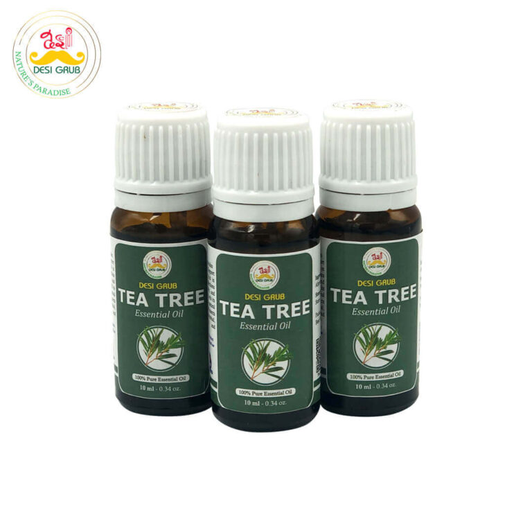Desi Grub Tea Tree Essential Oil 10ml | Pure & Powerful Remedy for Skin, Scalp, and Natural Défense