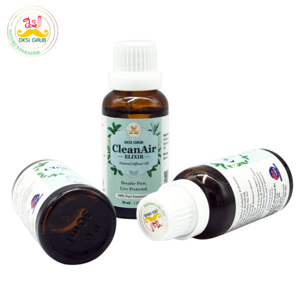 Desi Grub CleanAir Elixir 30ml – Natural Essential Oil Blend for Air Purification, Breathing & Focus - Image 6