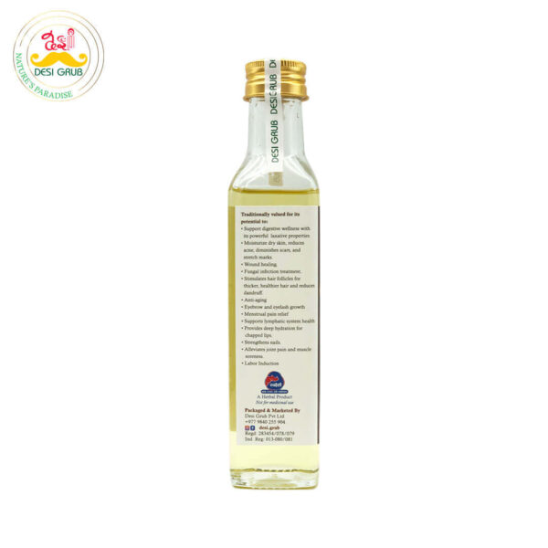 Castor Oil 250ml | Cold-Pressed, Natural Laxative, Skincare, and Hair Growth Solution