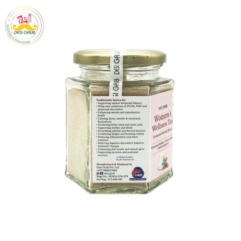 Desi Grub Women’s Wellness Herbal Tea 100g – Hormone Balance, PCOS & PMS Support, Stress Relief, Uterine Health
