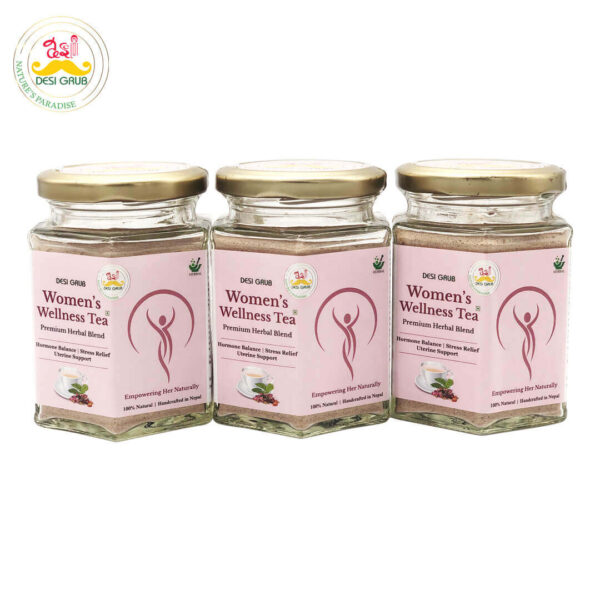 Desi Grub Women’s Wellness Herbal Tea 100g – Hormone Balance, PCOS & PMS Support, Stress Relief, Uterine Health