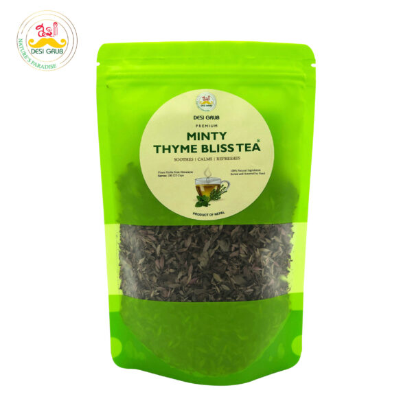 Desi Grub Minty Thyme Bliss Tea 50 Gms | Soothes, Calms, Refreshes