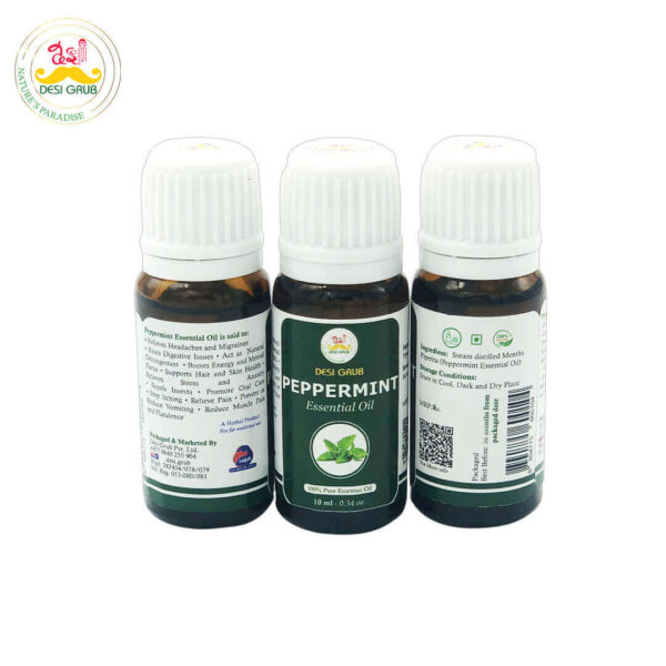 Desi Grub Peppermint Essential Oil 10ml – Invigorating Purity in Every Drop