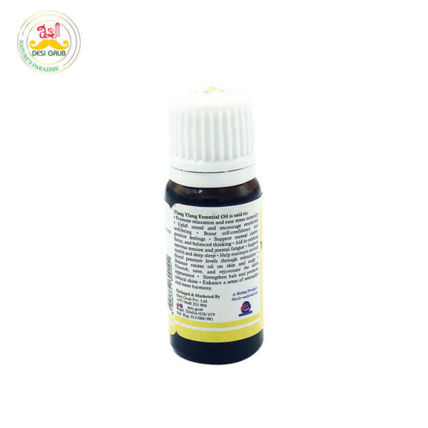 Desi Grub Ylang Ylang Essential Oil 10ml | Natural Mood, Skin & Sensuality Enhancer