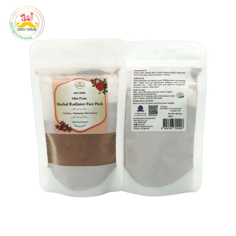 Desi Grub Mha Pyaa Herbal Radiance Face Pack 40g – Glow with Nature’s Touch