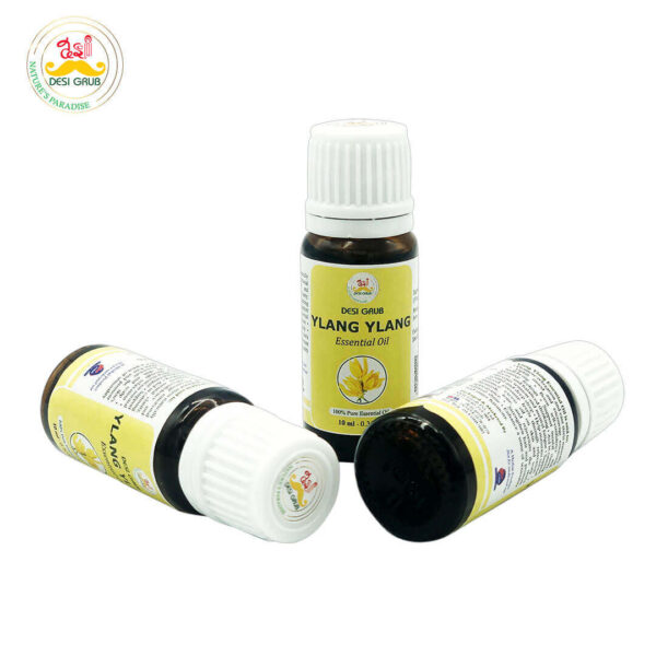 Desi Grub Ylang Ylang Essential Oil 10ml | Natural Mood, Skin & Sensuality Enhancer