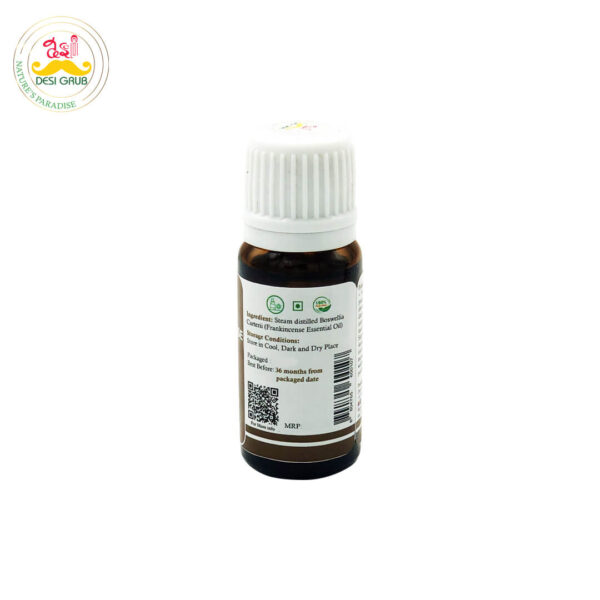 Desi Grub Frankincense Essential Oil 10ml – 100% Pure Boswellia carterii for Skin, Meditation & Aromatherapy