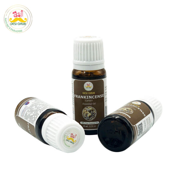 Desi Grub Frankincense Essential Oil 10ml – 100% Pure Boswellia carterii for Skin, Meditation & Aromatherapy
