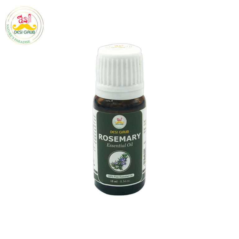 Desi Grub Rosemary Essential Oil 10ml – For Hair, Skin & Aromatherapy