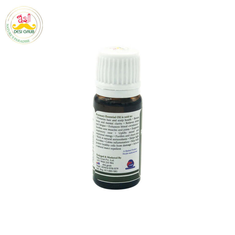Desi Grub Rosemary Essential Oil 10ml – For Hair, Skin & Aromatherapy
