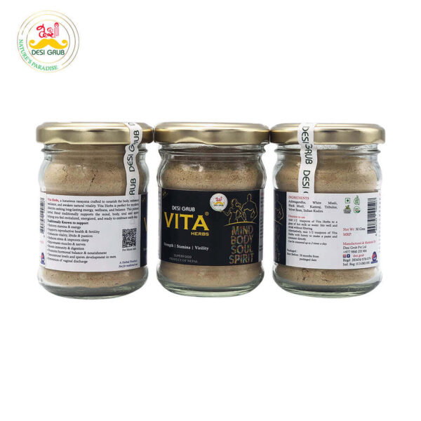 Desi Grub – VITA Herbs 50g |Strength • Stamina • Virility | Premium Rasayana for Modern Vitality