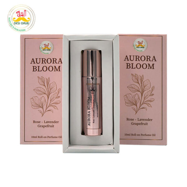 Desi Grub Aurora Bloom Perfume Roll on 10ml – Rose, Lavender, Grapefruit