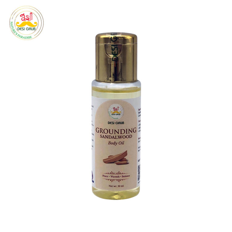 Desi Grub Grounding Sandalwood Oil 30ml – Peace, Warmth, Balance