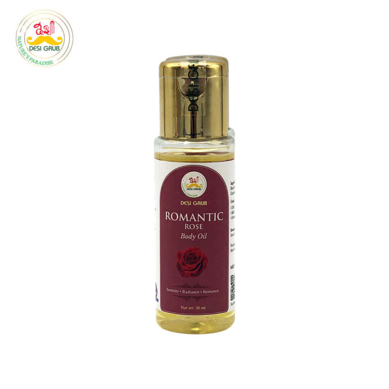 Desi Grub Romantic Rose Body Oil 30ml – Serenity, Radiance, Romance