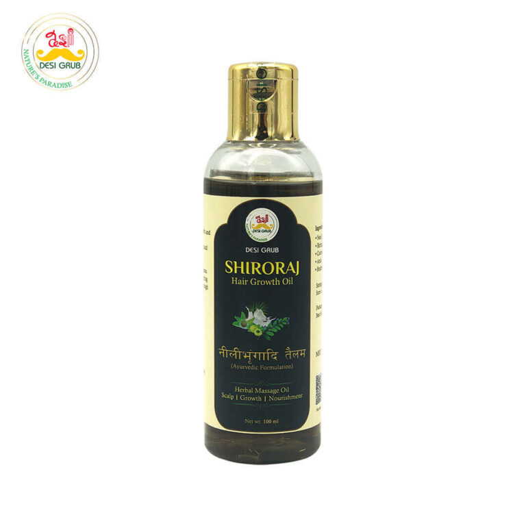 Desi Grub Shiroraj – Herbal Hair Growth Oil 100ml| Neelibhringadi Thailam
