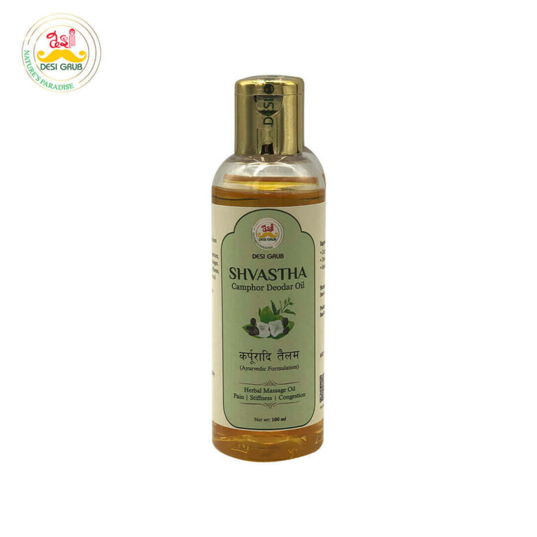 Desi Grub Shvastha Camphor Deodar Relief Oil | Karpuradi Tailam