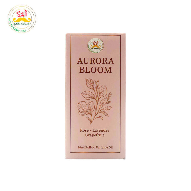 Desi Grub Aurora Bloom Perfume Roll on 10ml – Rose, Lavender, Grapefruit