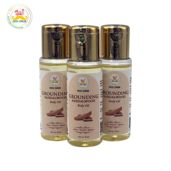 Desi Grub Grounding Sandalwood Oil 30ml – Peace, Warmth, Balance