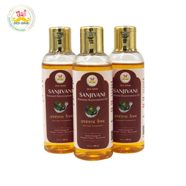 Desi Grub Sanjivani - Postnatal Revitalizing Oil 100ml| Dhanwantharam Thailam