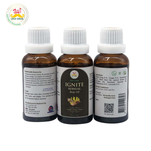 Desi Grub Ignite Sensual Body Oil 30ml – Strength, Energy, Desire