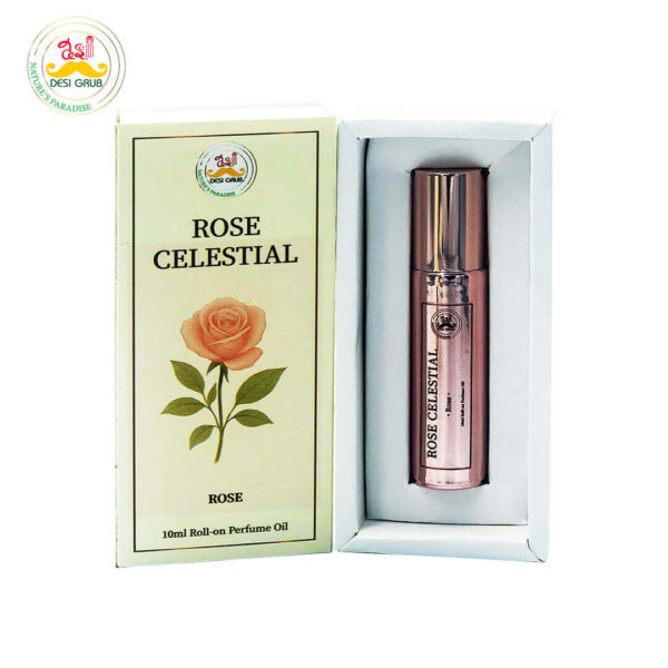 Desi Grub Celestial Rose Perfume Roll-On 10ml – Pure Rose Bliss
