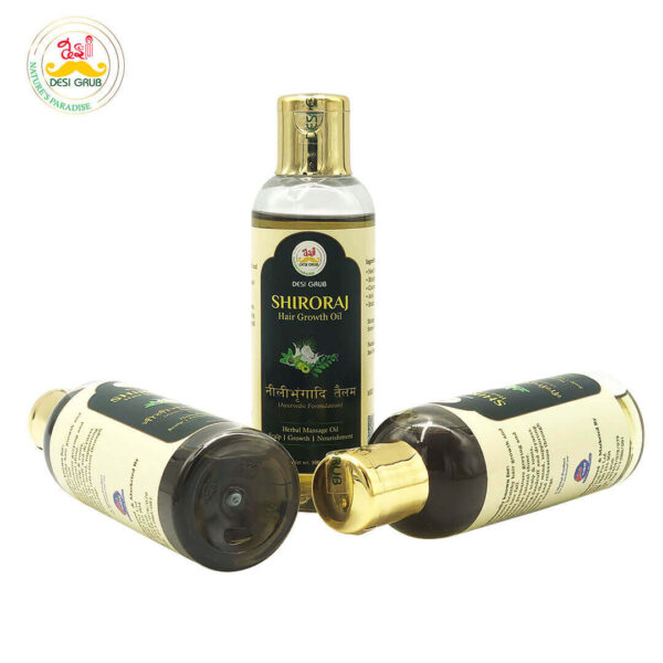 Desi Grub Shiroraj – Herbal Hair Growth Oil 100ml| Neelibhringadi Thailam