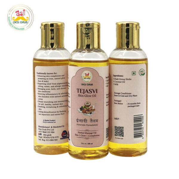 Desi Grub Tejasvi Skin Oil 100ml| Eladi Thailam