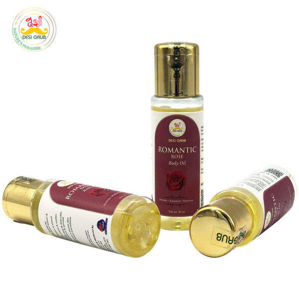 Desi Grub Romantic Rose Body Oil 30ml – Serenity, Radiance, Romance