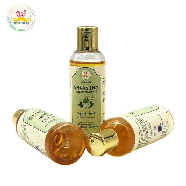 Desi Grub Shvastha Camphor Deodar Relief Oil | Karpuradi Tailam