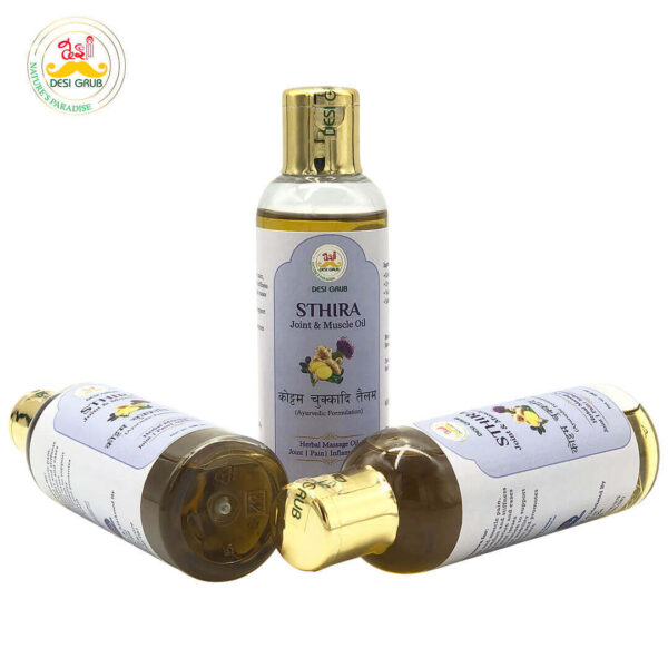 Desi Grub Sthira Joint & Muscle Ease Oil | Kottamchukkadi Thailam