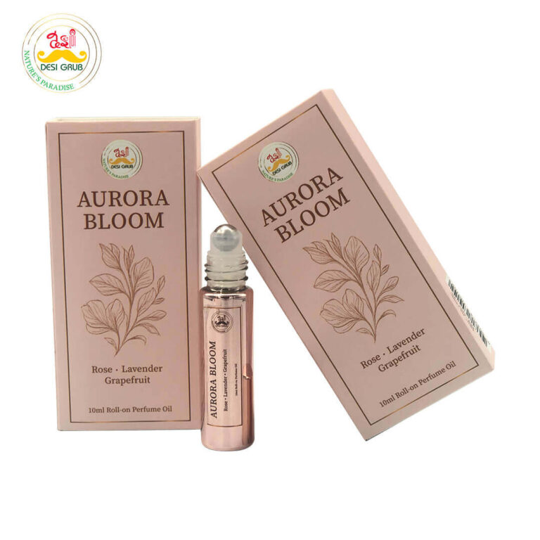 Desi Grub Aurora Bloom Perfume Roll on 10ml – Rose, Lavender, Grapefruit