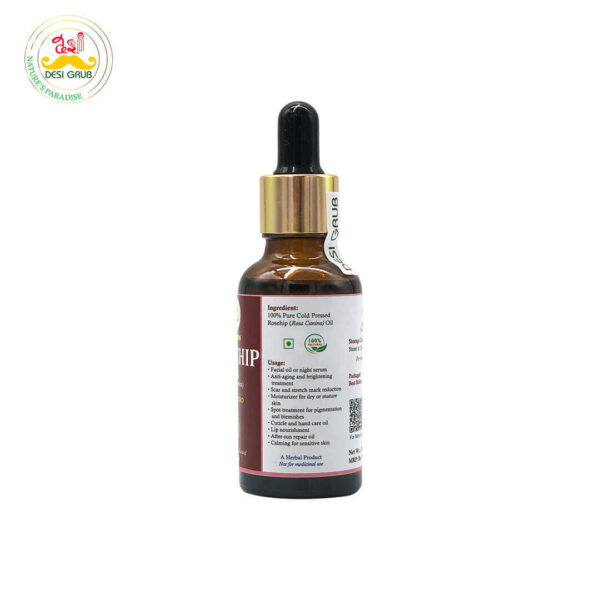 Rosehip Oil 30ml – Cold Pressed | Brightening | Anti-Aging | Scar & Stretch Mark Care