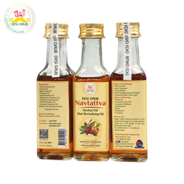 Navtattva Hair Revitalizing Oil 100ml | Hair Growth | Thickness | Anti Hair Fall | Scalp Nourishment