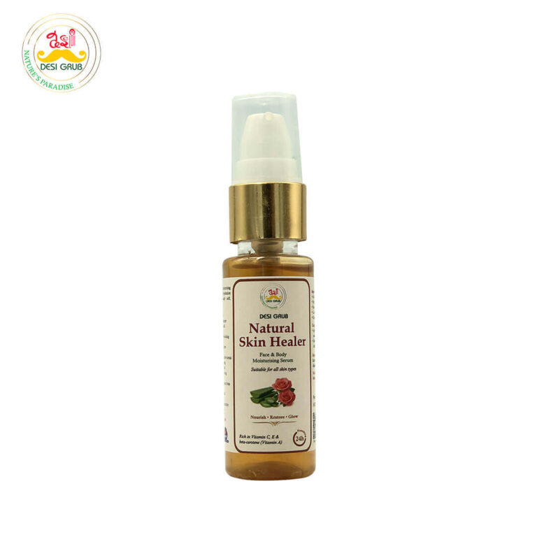 Desi Grub Natural Skin Healer 30ml - Face and Body Moisturising Serum Aloe Vera • Rose Extract • Glycerin • Lemon