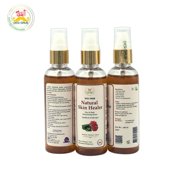 Desi Grub Natural Skin Healer 100ml - Face and Body Moisturising Serum Aloe Vera