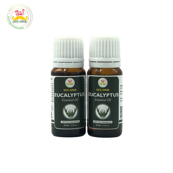 Desi Grub Eucalyptus Essential Oil 10ml | Natural Freshness, Muscle Comfort & Wellbeing