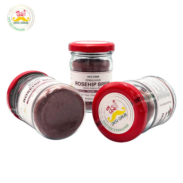 Desi Grub Himalayan Rosehip Brew 50g – Herbal Tea with Roselle & Lemongrass | Antioxidant & Skin Glow
