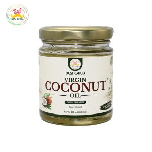 Desi Grub Virgin Coconut Oil 160ml | Pure Cold-Pressed | Naturally Rich in Lauric Acid | Hair, Skin & Culinary Use